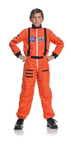 Traje De Astronauta De La Nasa Underwraps Naranja Para Niños