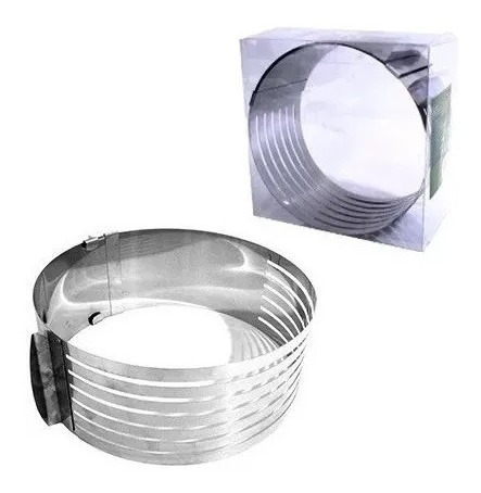 Imagem 5 de 7 de Forma Regulável Fatiar Cortar Bolo Tortas De 24 A 30 Cm