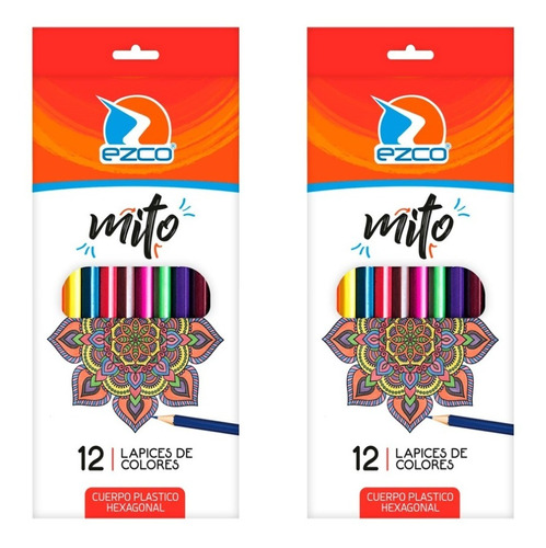 Lapices Ezco Mito Largos X 12 Colores X 2 Cajas