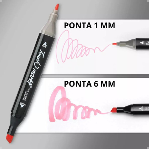 Kit Bobbie Goods Capa Dura + Caneta Touch 48 Cores Dupla
