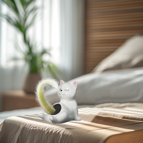 Ceramic Cat Planter Cartoon Kitten Flower Micro Paisaje