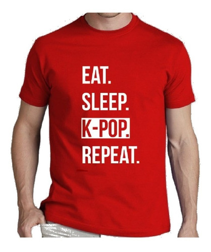 Remera K Pop Eat Sleep And K Pop Coreano Bts Twice Pink