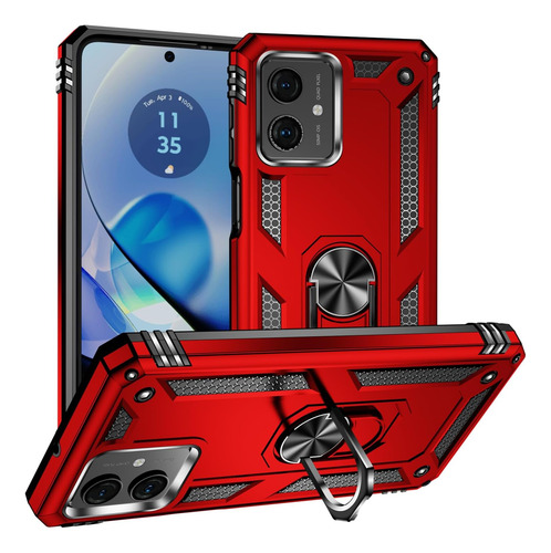 Funda Uso Rudo Anillo Magnetico Para Motorola