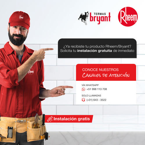 Terma A Gas 10 L Glp Bryant Tiro Natural