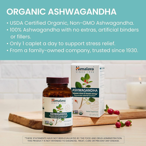 Ashwagandha Organica X 60 - Made In India - Himalaya Sin Sabor