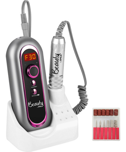 Torno De Uñas Inalambrico Spica S-340 Recargable Manos Pies Gris