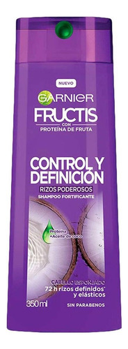 Shampoo Garnier Fructis Control Y Definición Rizos Poderosos 350ml