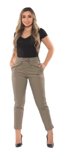 Calça sarja com best sale lycra