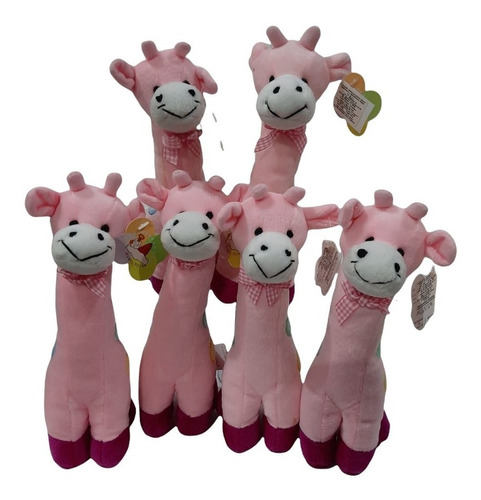 Jirafa Mod 1234  Preciosas Peluche Y Sonaja   6 Piezas Por