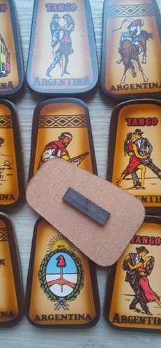 15 Imanes De Cuero Argentina Tango Bandera Gaucho Souvenir