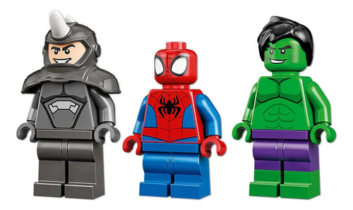 Kit Lego Spiderman Camiones De Combate Hulk Rino 10782 Cantidad de piezas 110