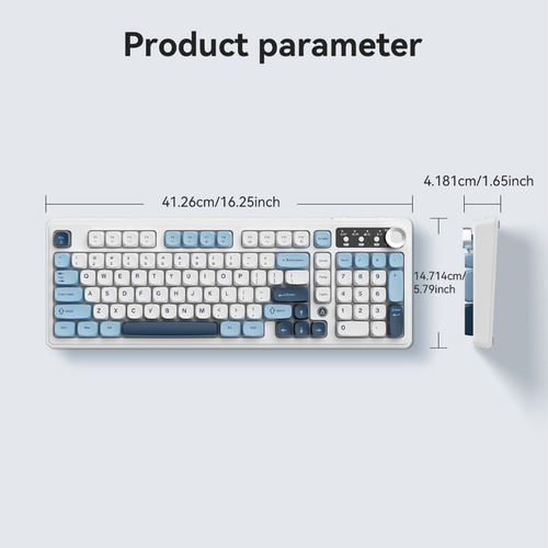 Teclado De Membrana Ajazz Af98 Con Cable, Luz Mixta, Win/mac