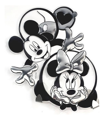 Adesivo Suporte 2 Ganchos Mickey E Minnie - Disney