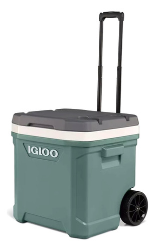 Geladeira Igloo Latitude 60 Roller 56l Cooler Praia Pescaria Cor Verde-musgo