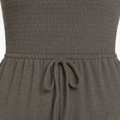 Jumpsuit Strapless Mujer Casual Elegante Varios Colores Gris Oscuro S