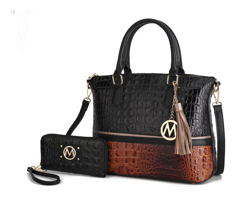 Bolso De Mano Mkf Collection De Mia K. Crocodile Vegan Leath