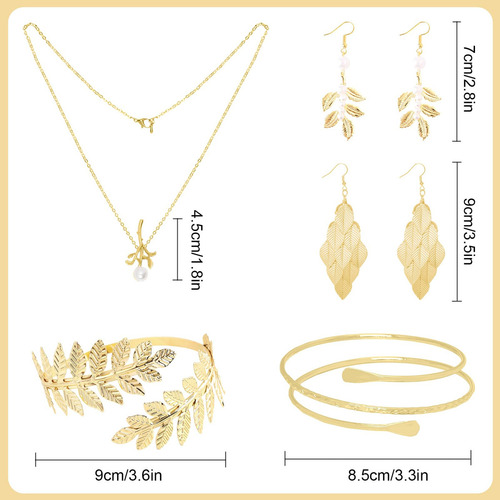 Juego De 18 Accesorios Para Disfraz De Diosa Griega, Diseño