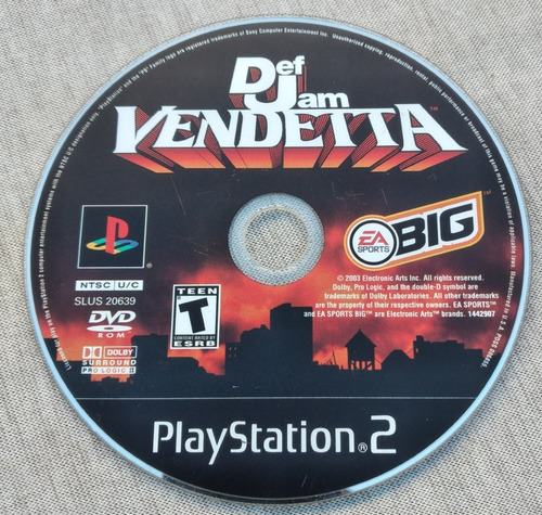 Video Juego Ps2, Def Jam Venddetta, Sony Play Station 2