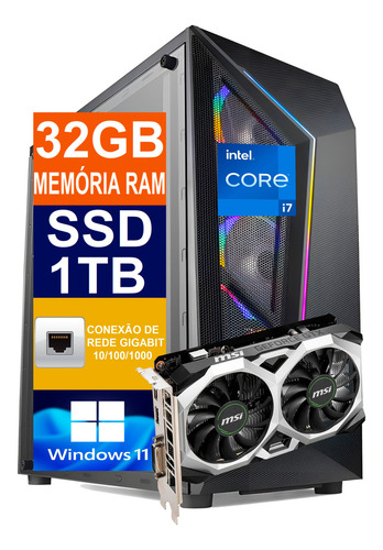 Pc Gamer Cpu Intel I7 12700kf, Ssd 1tb / 32gb / Gtx 1650 4gb