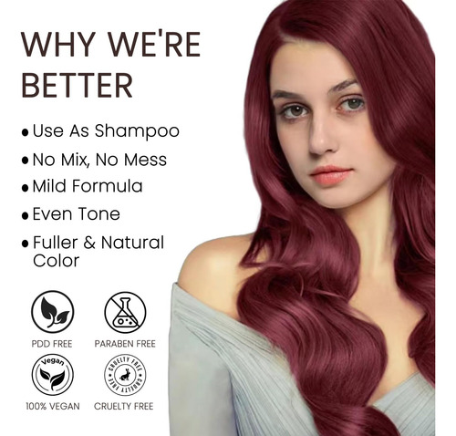 Shampoo De Tintura De Cabelo Fedulili 3 Em 1 Champu Para Can