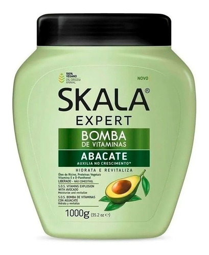 Skala Bomba Vitaminas Abacate Palta Máscara Vegana 1kg Local