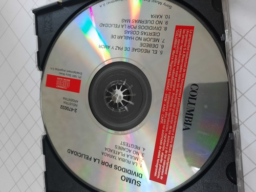 Sumo - Dividos Por La Felicidad Cd Remasterizado