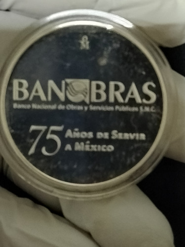 Medalla Banobras 75 Años Servicio En México Plata Ley 999