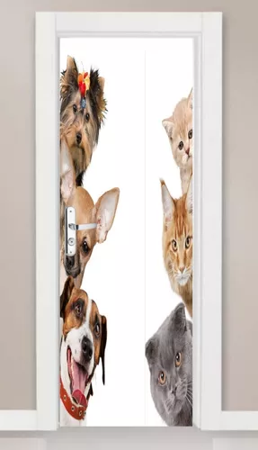 Adesivo Decorativo Porta Cachorros Pet Shop Dog Fofinhos