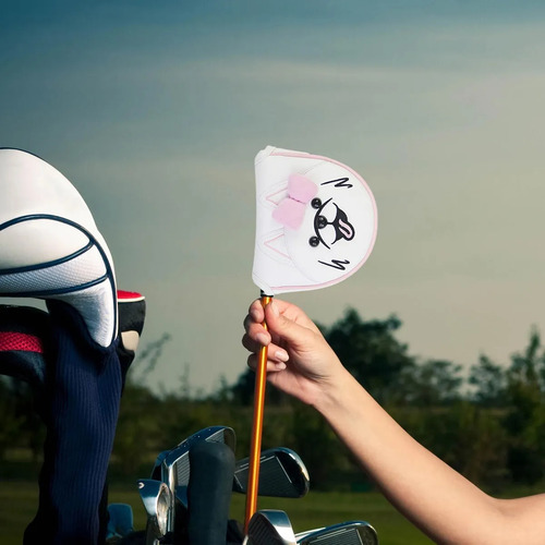 Funda De Piel Para Putter De Golf, Semicírculo Negro