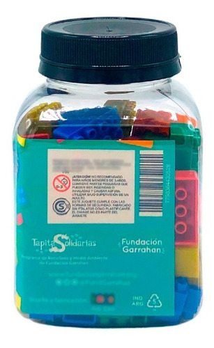 Imagen 3 de 5 de Eco Ladrillos Encastre Mix 90 Piezas - Fundacion Garrahan