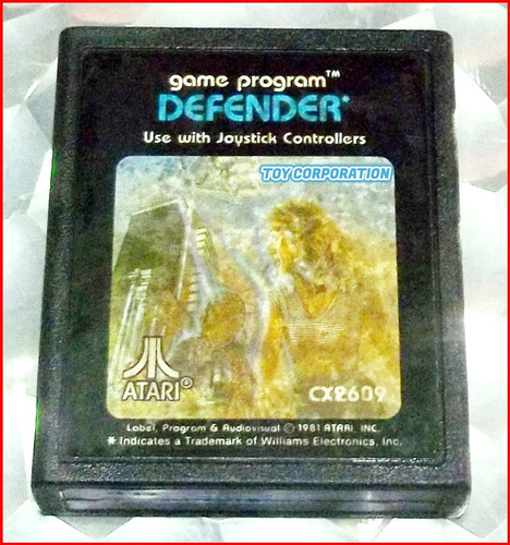 Cartucho Game Program Defender Atari Video Game System 2600