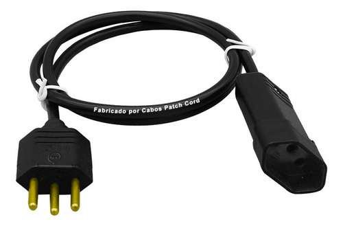 Imagem 5 de 6 de Extensão Elétrica Bivolt Preto Profissional 1 Metro