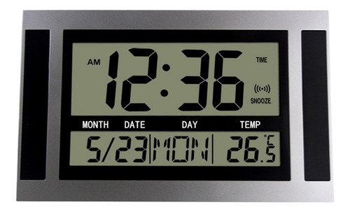 Reloj Digital De Pared Lcd Con Calendario De Temperatura Con