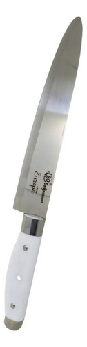 Faca Chef Inox Carne Com Cabo Branco 7 Durável Legumes 27cm