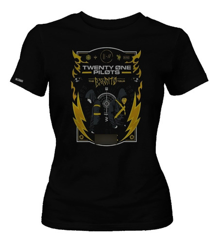 Camiseta Twenty One Pilots Banda Rock Metal Dama Mujer Dbo