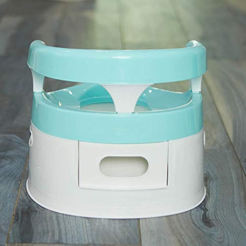 Baño Entrenador Para Bebes Con Deposito Deslizante Azul