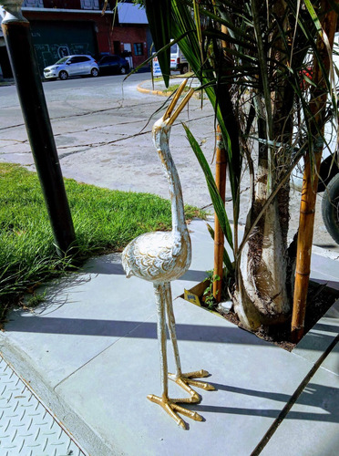 Garza Alta Modelo Ibicuy Adorno De Aluminio Jardin Parques