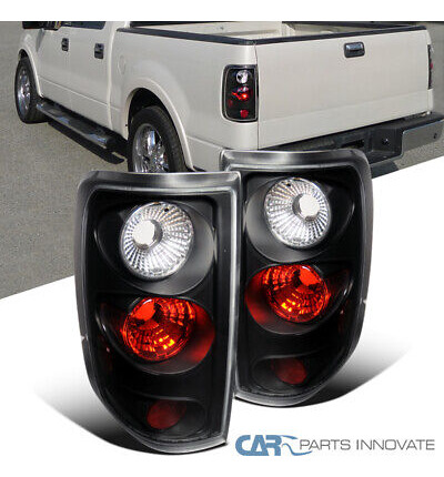 Fits 04-08 Ford F150 Styleside Pickup Black Tail Lights  Ttx