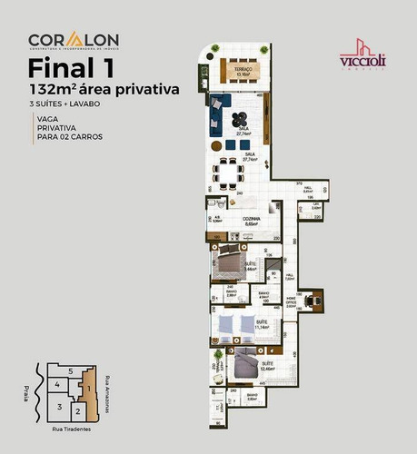 Apartamento Com 3 Dormitórios À Venda, 132 M² Por R$ 929.865,00 - Canto Do Forte - Praia Grande/sp - Ap1808