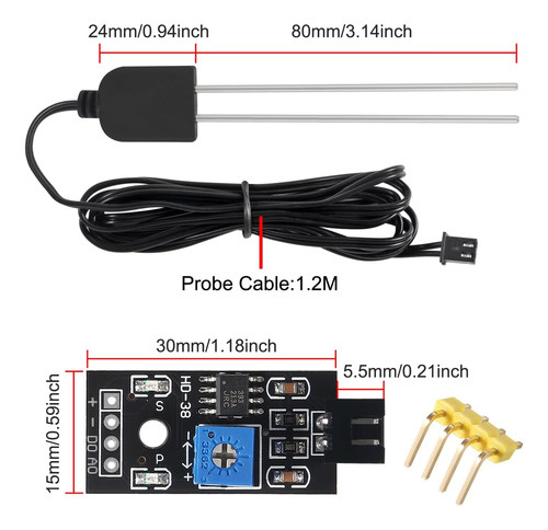 Coliao 3 Establece El Sensor De Humedad Del Suelo, Detector