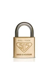 Candado 505 Bronce Macizo 30mm Con Arco Antirrobo + 3 Llaves