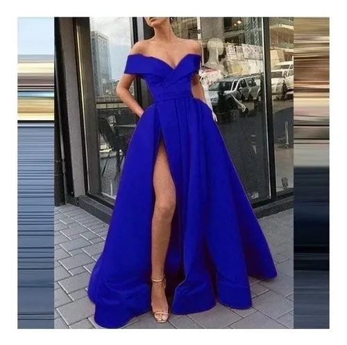 Vestido Azul Marino Elegante MercadoLibre
