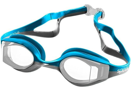 Óculos Natação Speedo Focus Azul Lente Cristal - Unissex