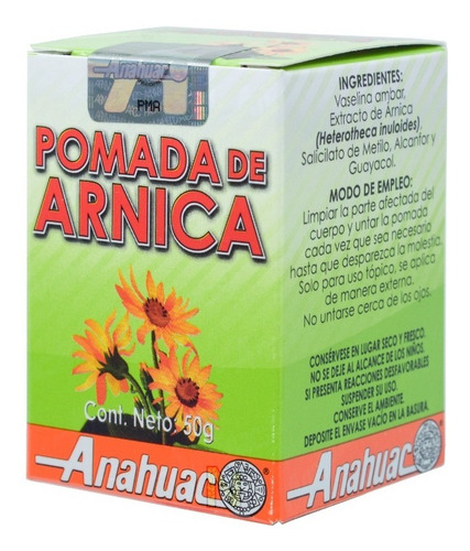 Imagen 2 de 4 de (4 Pzas) Pomada De Arnica (50 Gr) Anahuac