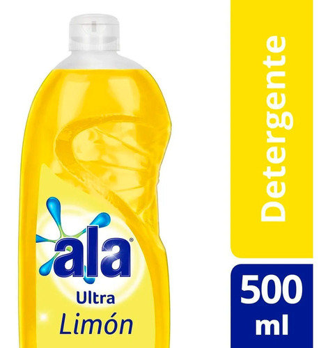 Detergente Lavavajilla Ala Ultra Desengrasante Limon 500 Ml