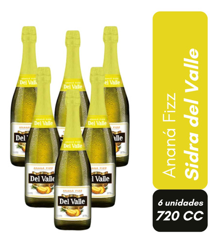 Anana Fizz Sidra Del Valle 720cc X6 Unidades