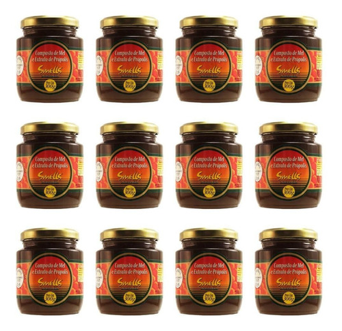 Imagem 1 de 1 de Smells Mel Própolis 300g (kit C/12)