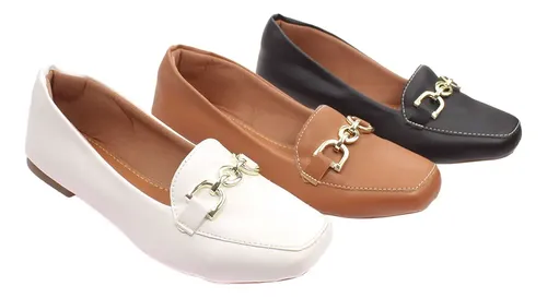 Kit Sapatilha Mocassim Feminina 3 Pares Em Detalhes Abs