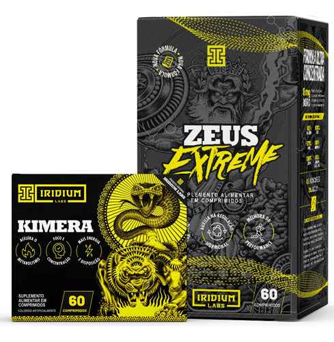 Kit Termogênico Kimera Thermo + Zeus Extreme Iridium Labs Sabor Sem sabor