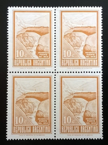Argentina, Cuadro Gj 1541 A P. Inca 10c C M 1972 Mint L11443